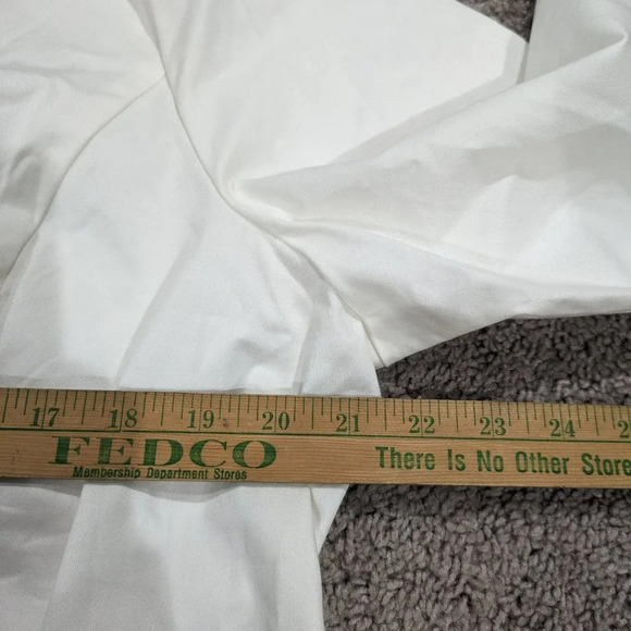 Bob Mackie Womens White Zip Zag Embroidered Button Front Twill Jacket Size 1X - Picture 5 of 9